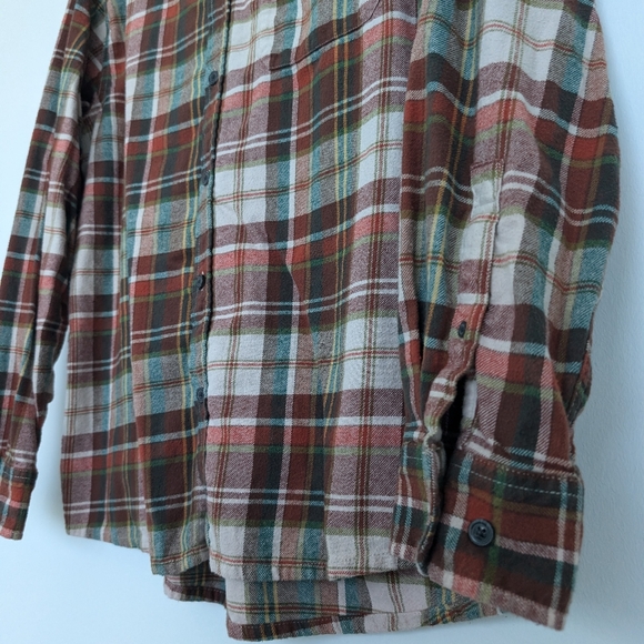 Eddie Bauer Brushed Cotton Plaid Button Down Shacket Jacket Flannel Sz XXL - Picture 5 of 16